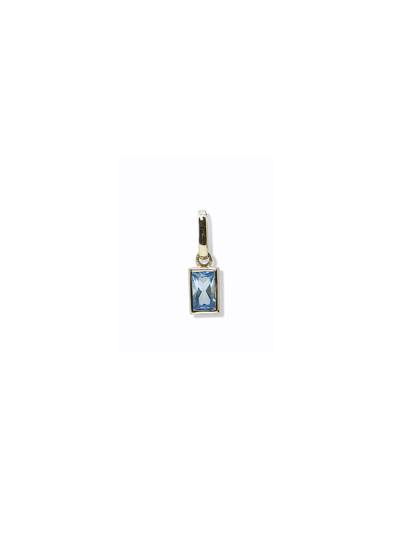 Cléo Carré Blue Topaz Pendant Charm