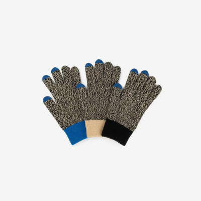 Pair and Spare Knit Touchscreen Gloves - Black Sand