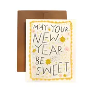 May Your New Year Be Sweet Greeting Card