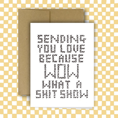 Cross Stitch Shit Show Greeting Card