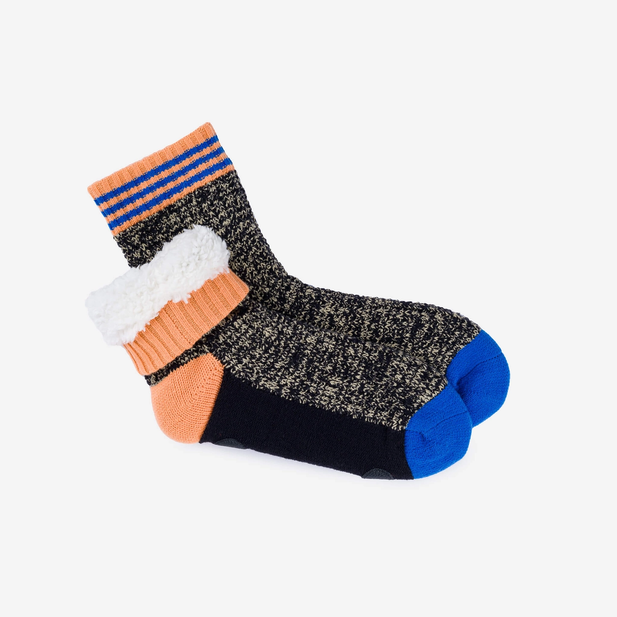 Black Varsity Knit House Socks