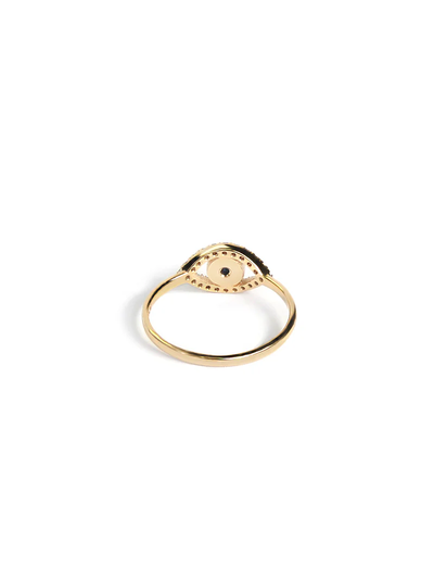 Classique Pavé Evil Eye Ring - Size 7