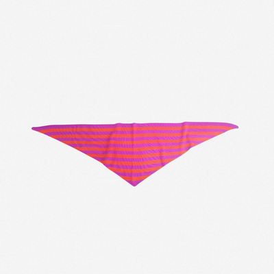 Simple Stripe Triangle Scarf -   Poppy Magenta