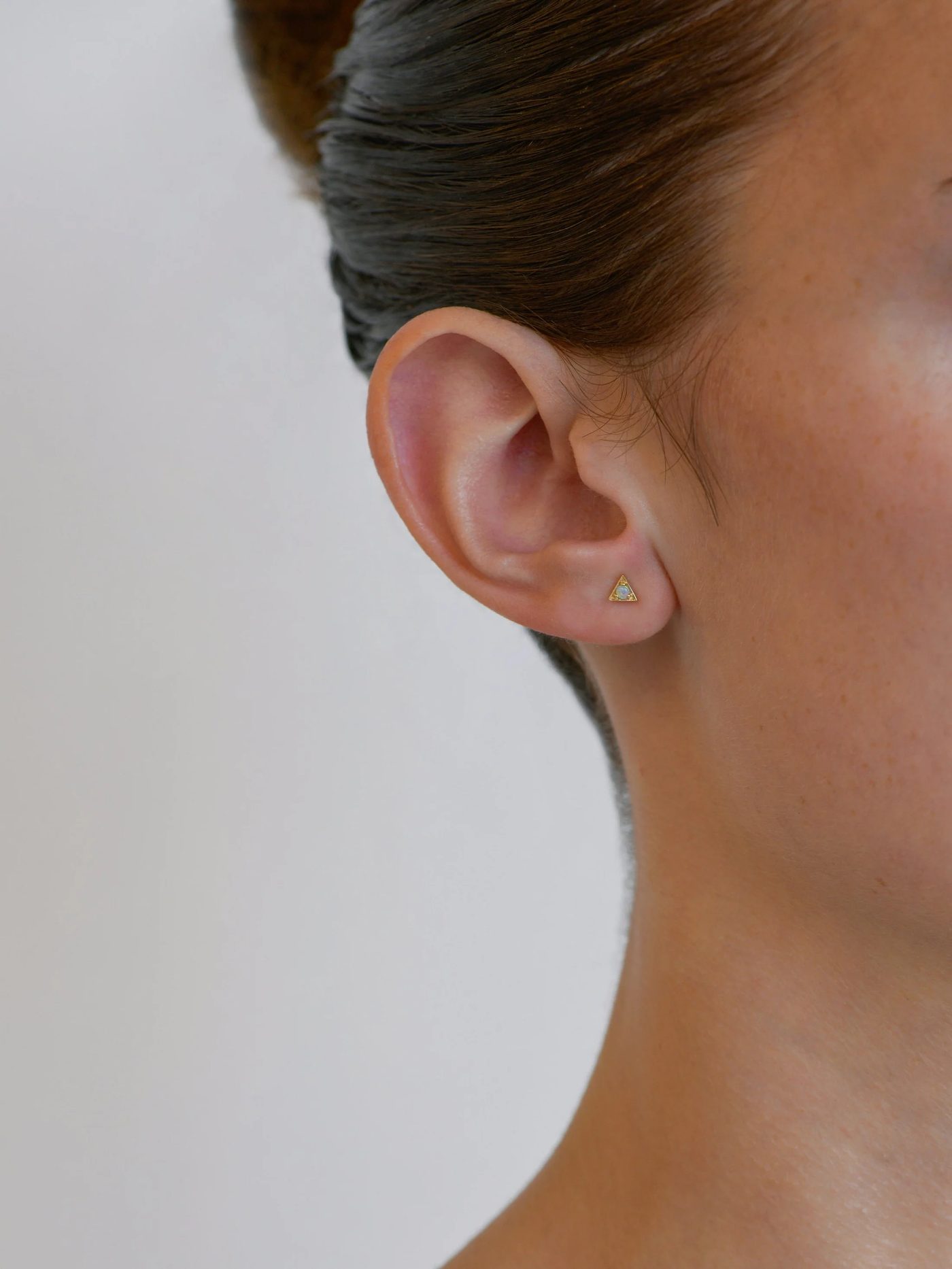 Cléo Triangle Opal Studs - Single