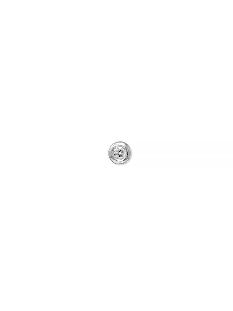 Cléo Round Single Stud - White Gold (Single)