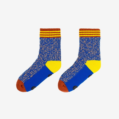 Cobalt Varsity Knit House Socks