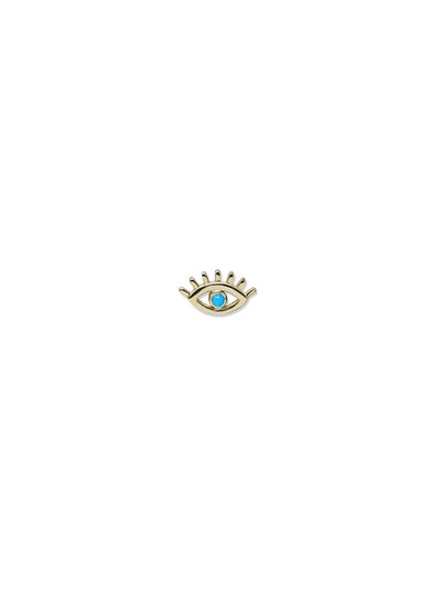 Turquoise Evil Eye Lash Stud - Single