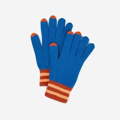 Sport Cuff Touchscreen Gloves - Cobalt