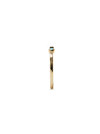 Cléo Turquoise Emerald Baguette Stackable Ring