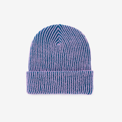 Verloop Simple Rib Knit Beanie - Teal Lilac