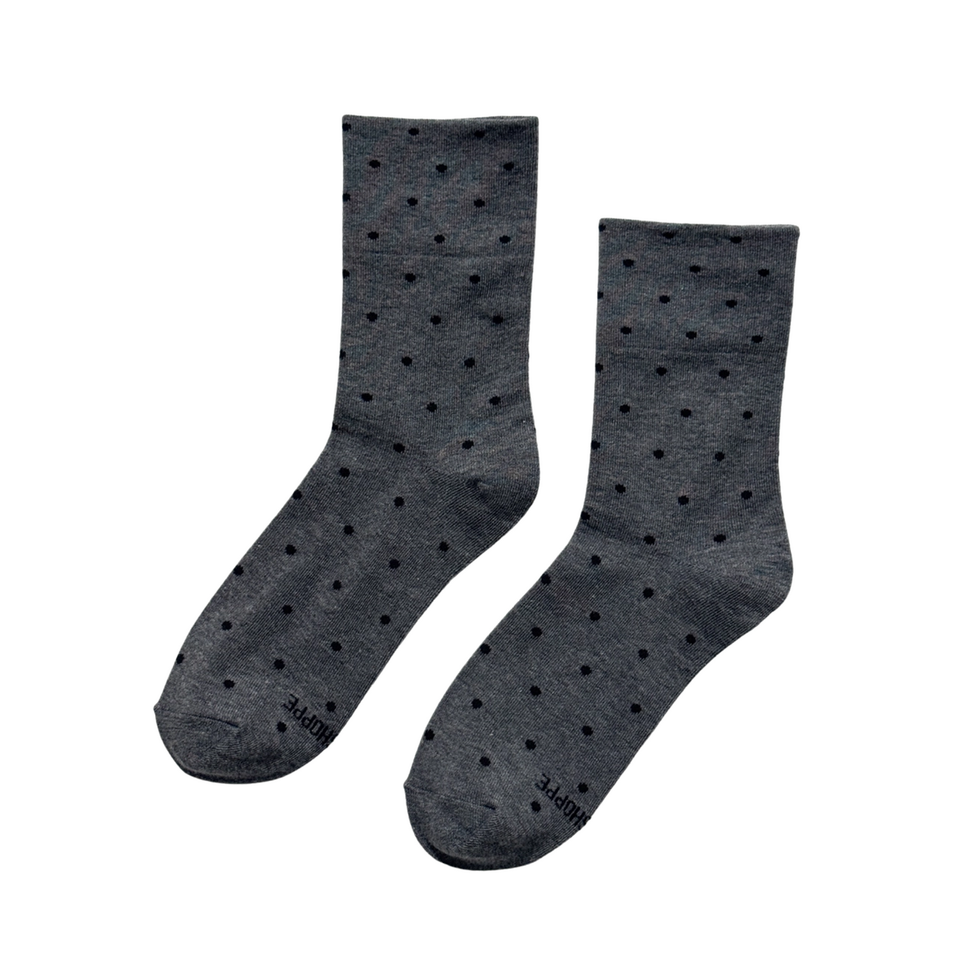 Sneaker Socks – Polka Dot - Charcoal/Black by Le Bon Shoppe