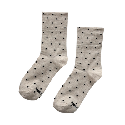 Sneaker Socks – Polka Dot - Oatmeal by Le Bon Shoppe