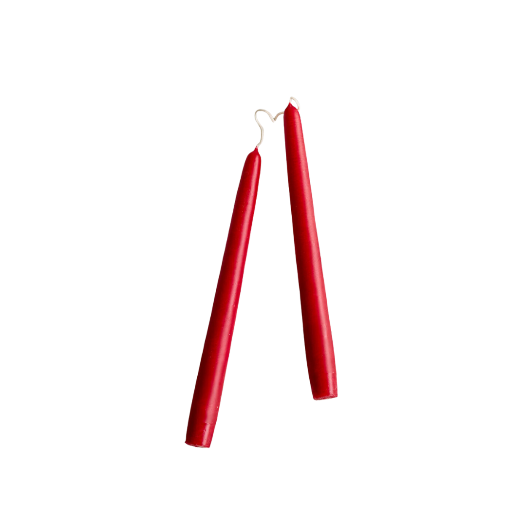 Sweetheart Red 10" Taper Candles