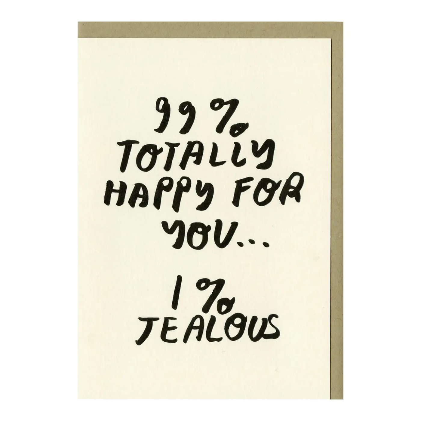 99% Happy for You Greeting Card