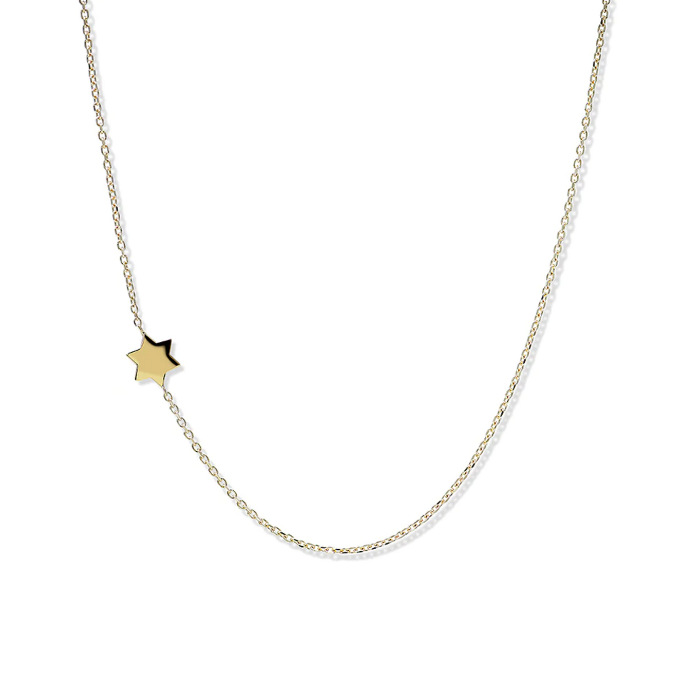 Gold Star of David Necklace