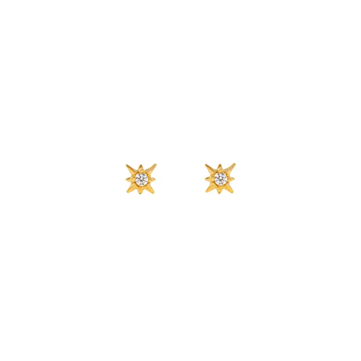 Leah Alexandra 10k Gold Starburst Studs