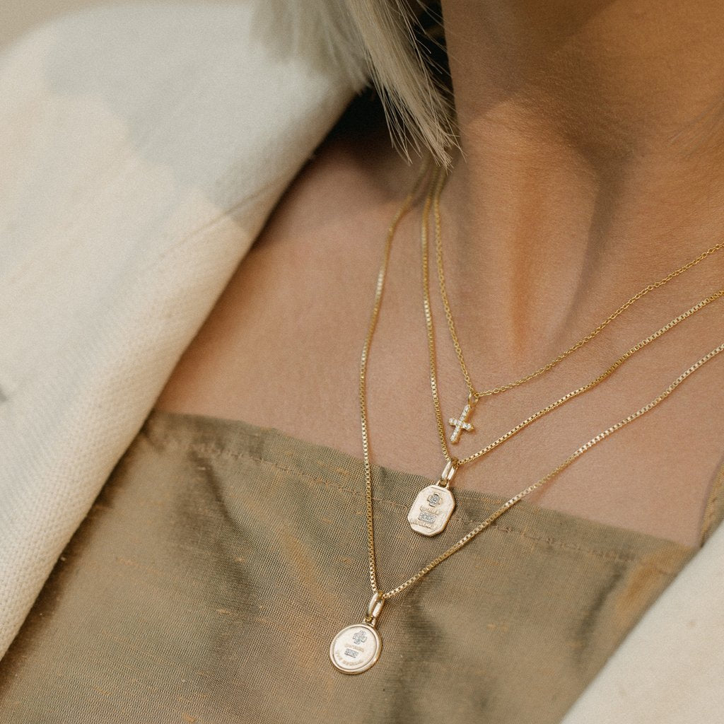 Leah Alexandra Square Love Token Necklace