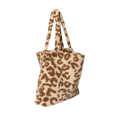 Studio Noos Ecru Leopard Teddy Bag