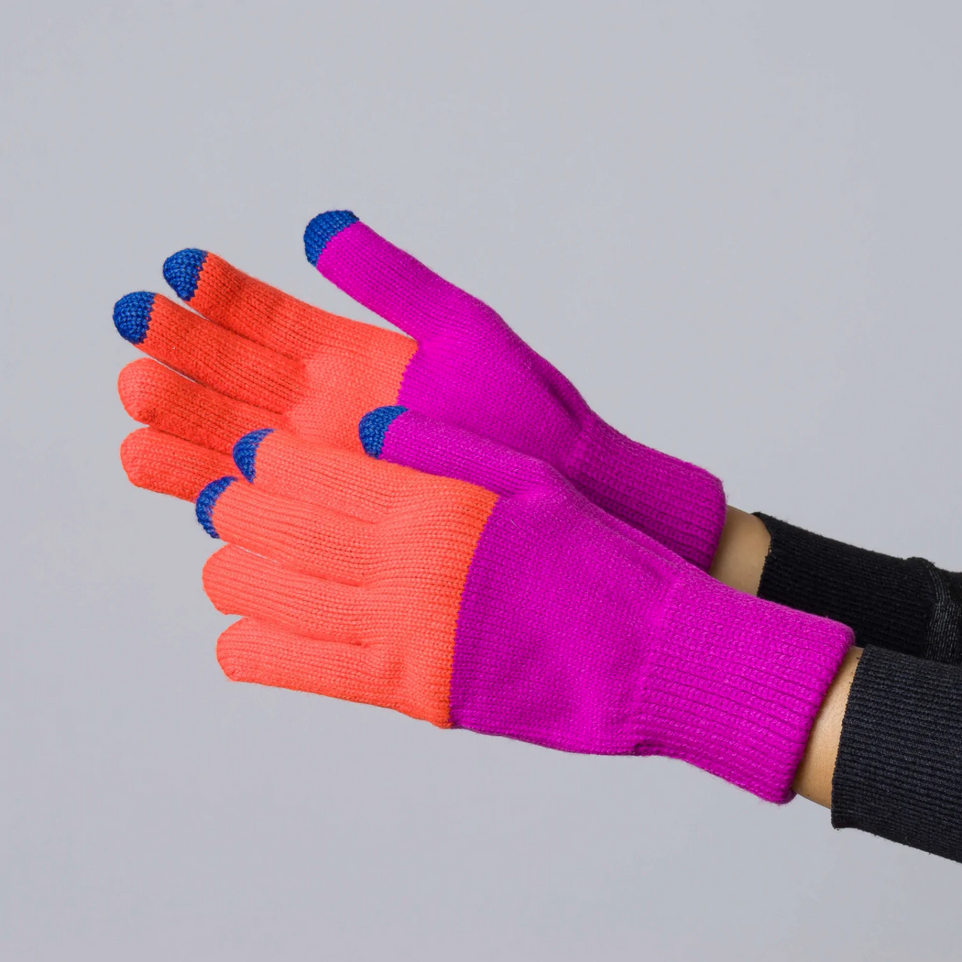 Verloop Colorblock Touchscreen Gloves - Poppy Magenta