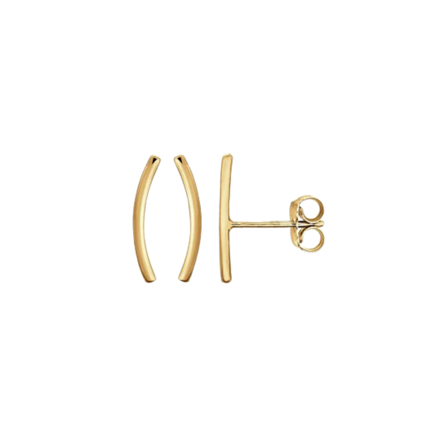 14K Yellow Gold Low Arch Post Earrings