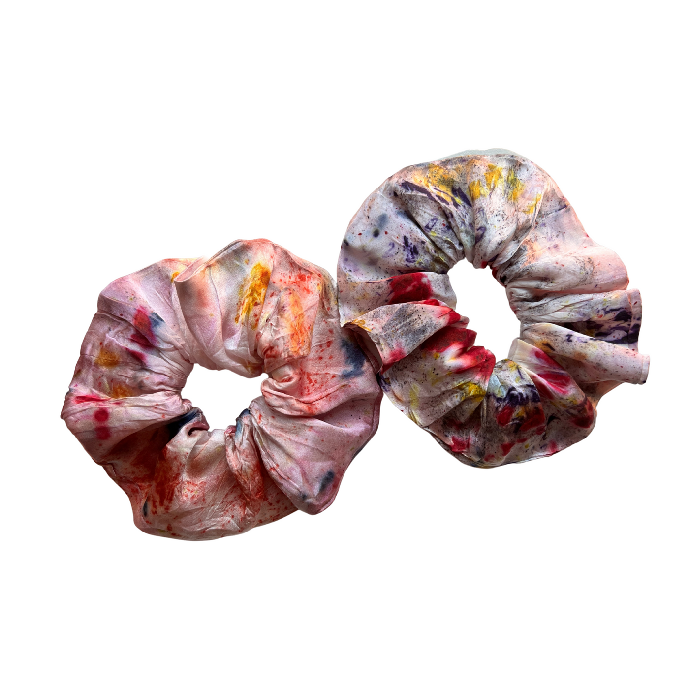 Botanical Color Silk Scrunchie by Dyekween – handmade, plant-dyed silk hair accessory