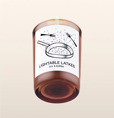Lightable Latkes Candle by D.S. & Durga