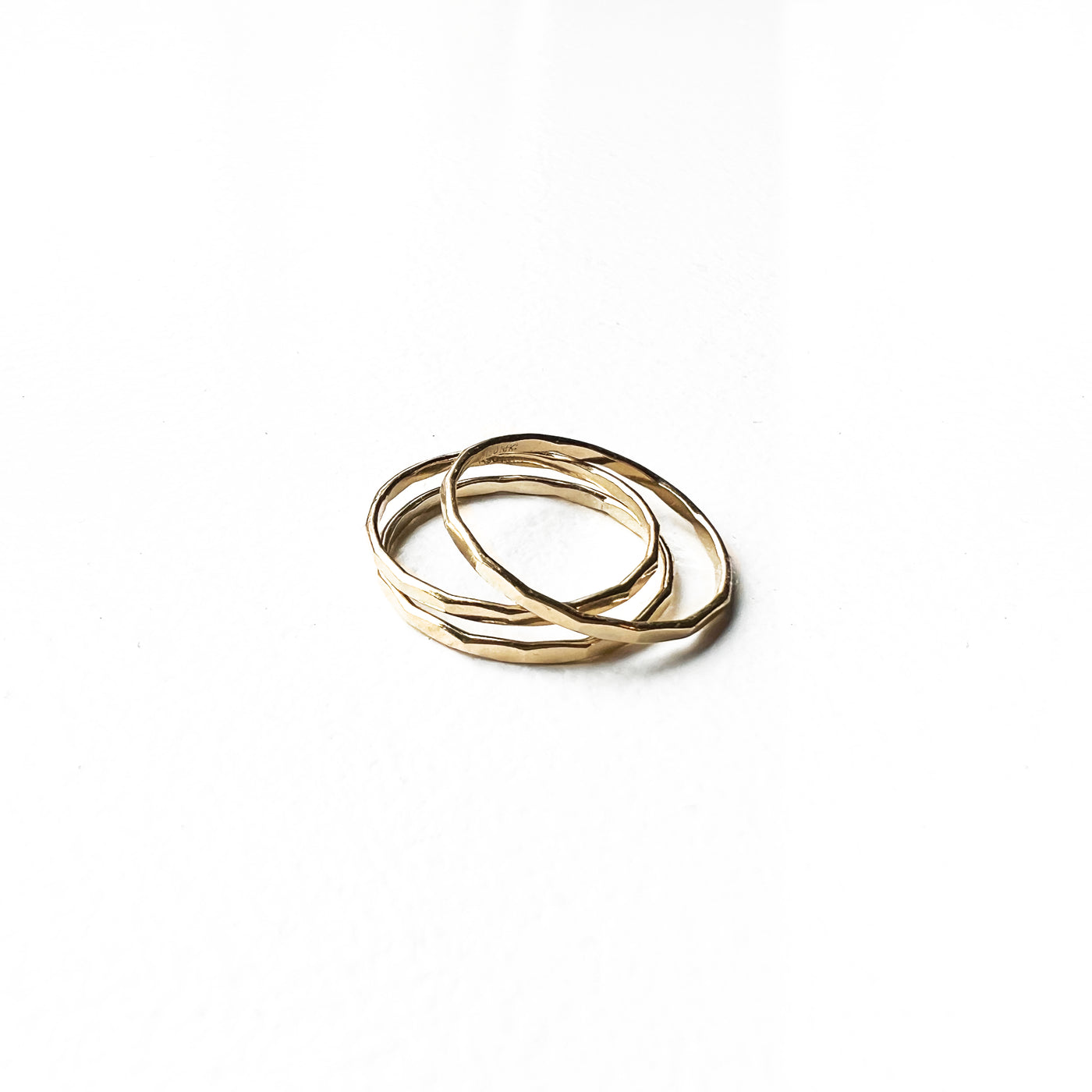Gold Hammered Stacking Ring